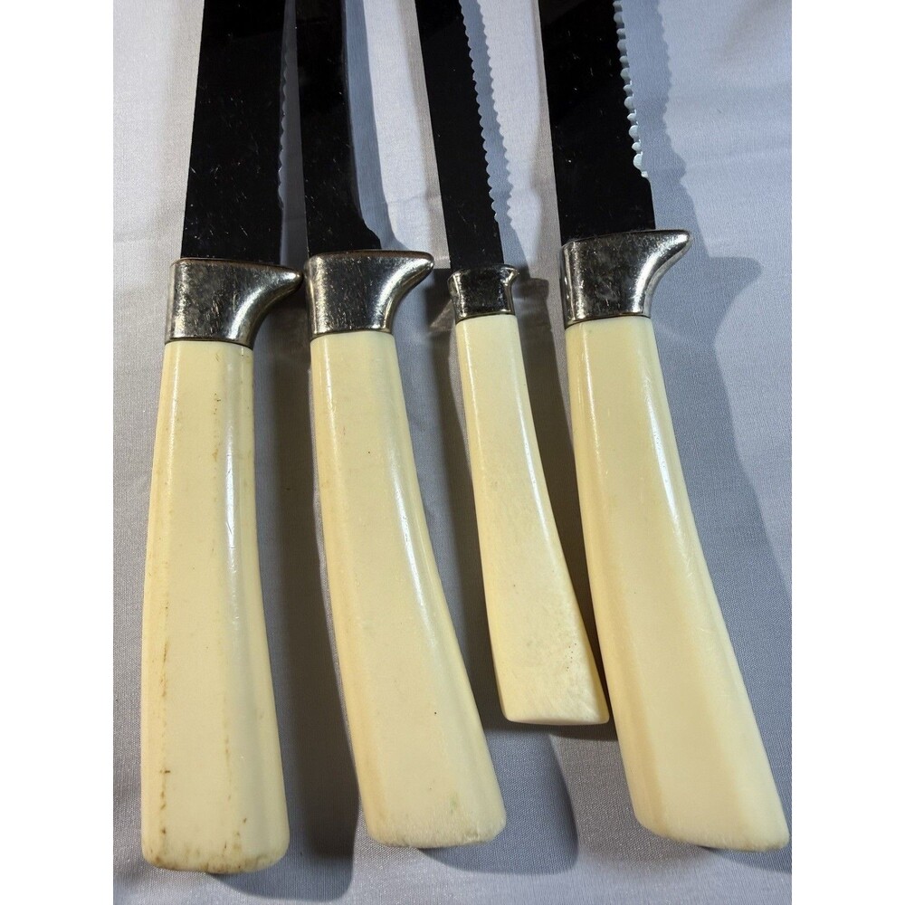 VTG 3 Pc Regent Sheffield Plus 1 ForgeCraft Includes Miracle Worker Knife. Yello